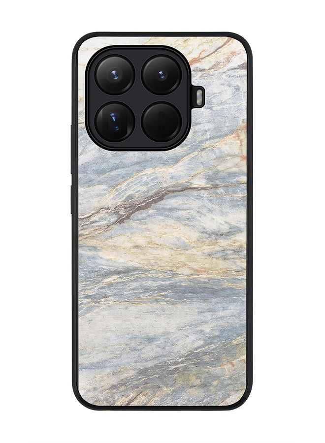 For Xiaomi 15T Pro Case,Slim fit Camera Protection, Shockproof Thin Phone cover  - Marble Print Grey Classic